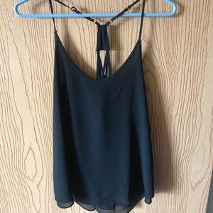 Open-Back Black Tank Top